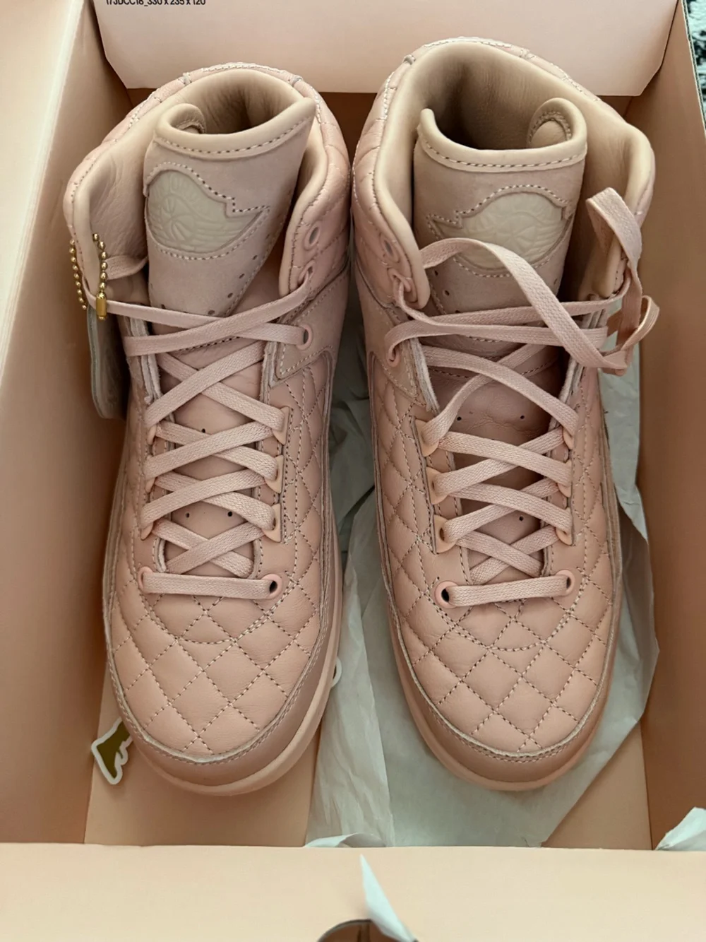 Nike Pink Jordan 2 just don Quilted Low-Top Sneakers